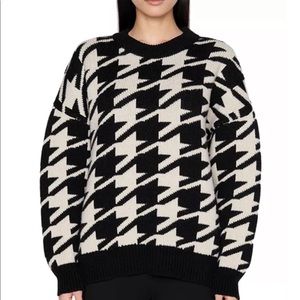 Anine Bing houndstooth thick sweater.